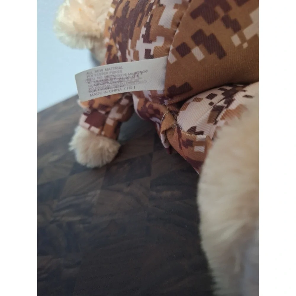 Dan Dee Desert Camo Military Teddy Bear Plush USA Flag Army Digital Camouflage